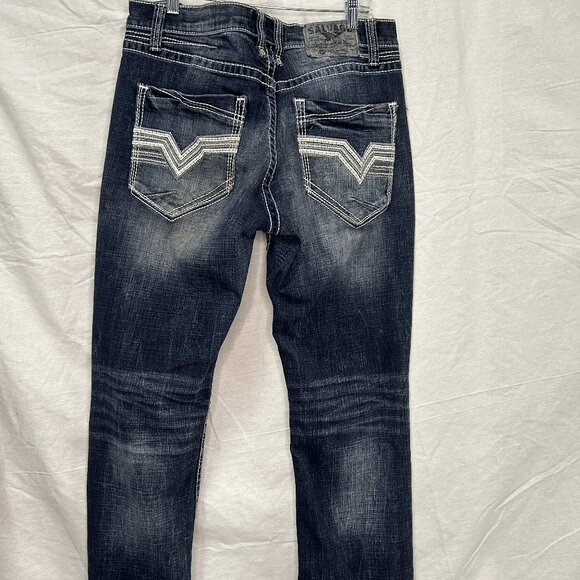 Buckle salvage supply co mayhem straight stretch denim dungarees jeans womens 34 - Picture 3 of 6